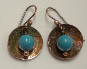 Judy Larson's Bead Charm - , Metalwork, Cutting, Cutting Tool, Cutters, Dapping, Dapping Jewelry, Filing, Finishing, How To Punch Holes, Hole Punching, Punch A Hole, Loops, Wire Loop, Wrapped Wire Loop, Texturing, Bead Charm Earrings